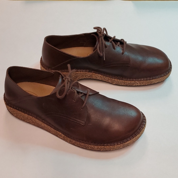 Birkenstock Brown Leather Derbys - Picture 4 of 9